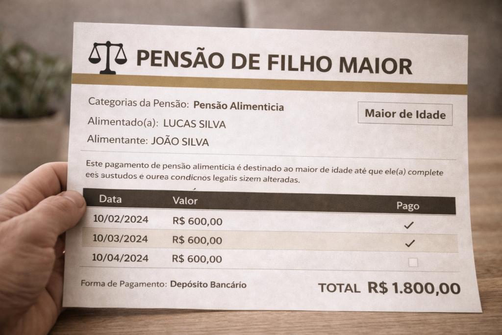 Filhos maiores têm direito à pensão?