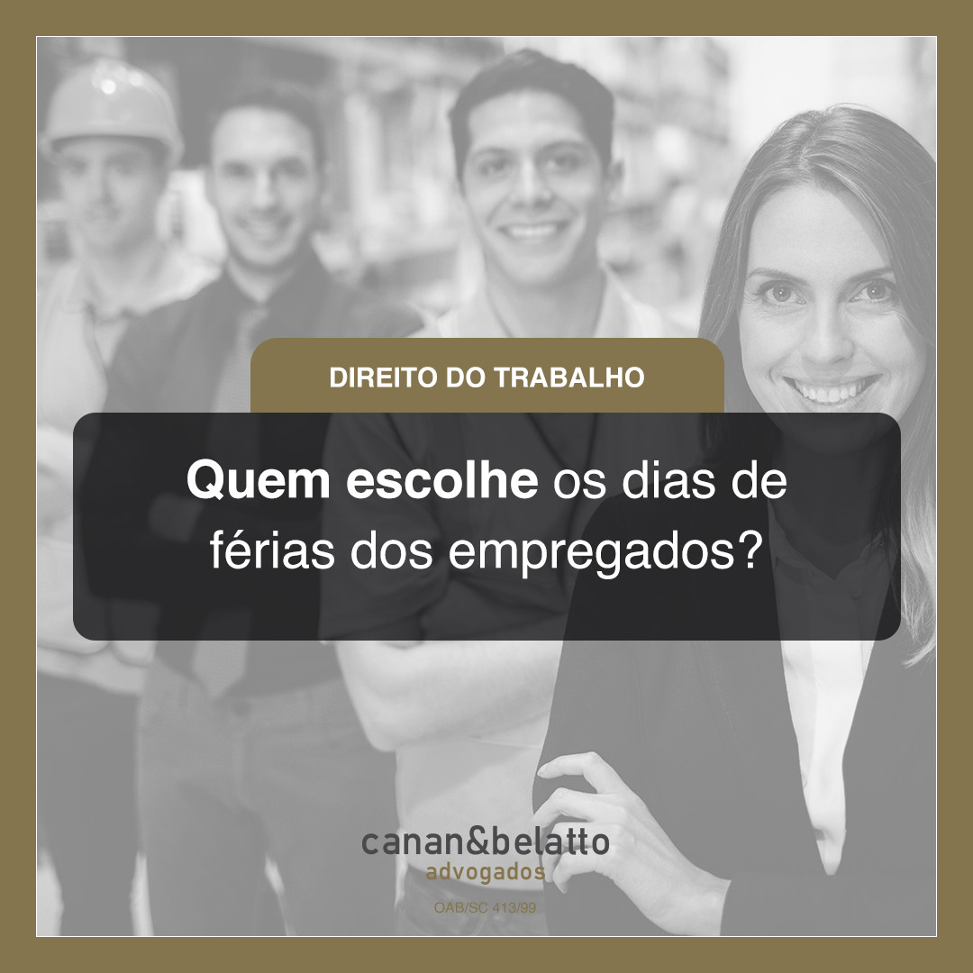 Quem escolhe os dias de férias dos empregados?